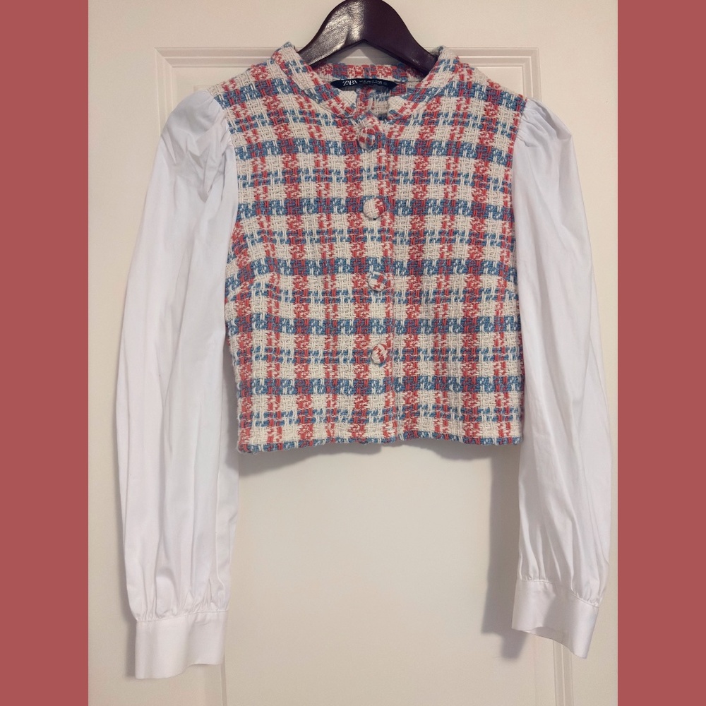 Zara Tweed Top